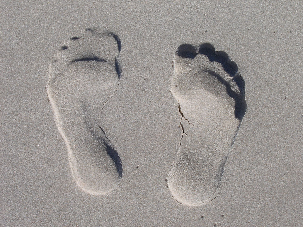 Footprints in the sand